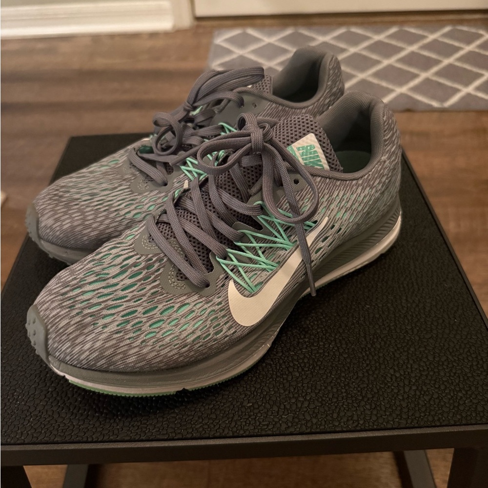 Nike Gray and Mint Athletic Sneakers